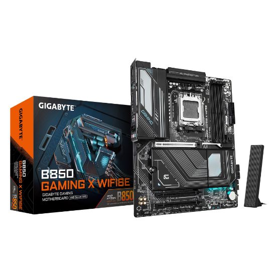 Picture of Gigabyte B850 GAMING X WIFI6E 1.0, AMD AM5, 4 x DDR5 up to 256 GB, 1 x HDMI, 3 x PCI Express x16, 3 x M.2, 4 x SATA, 9 x USB 3.2