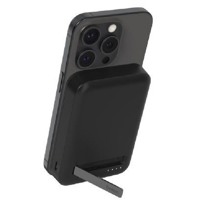 Picture of Belkin BoostCharge Pro 8k mAh Magnetic Power Bank With Qi2 + USB-C Cable (1M) - Black(BPD007BTBK),15W, 1xUSB-C, Overcharge Protection,2 Years Warranty