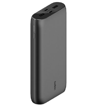 Picture of Belkin BoostCharge 26k mAh Power Bank (4 Port ) + USB-C Cable - Black (BPB016BTBK), 2x USB-C, 2x USB-A, 32W Total Power, 2 Years Warranty