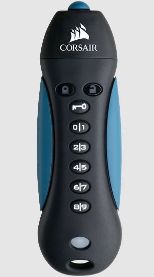 Picture of Corsair Padlock 3 128GB Secure USB 3.0 Flash Drive with Keypad - Secure 256-bit Hardware AES Encryption