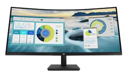 Picture of HP P34hc G4 34' WQHD 4K CURVED 21:9 3440x1440 Height Adjust Tilt USB-C (65W PD) DP HDMI Speakers USB 3yrs wty