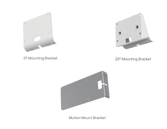Picture of Yealink RoomPanel Plus Mount Kits, Device Compatibility  RoomPanel Plus, 0° Mounting Bracket, 20° Mounting Bracket, Mullion Mount Bracket