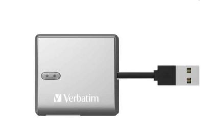 Picture of Verbatim USB 2.0 All- in-1 Card Reader Compact - including SD, SDHC, SDXC, microSD, microSDHC, microSDXC, CF-1, Memory Stick, xD and MS-Pro/Duo