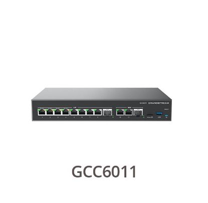 Picture of Grandstream GCC6011, 2 x 2.5 Gigabit SFP port and 10 x Gigabit Ethernet ports, Built-in IP PBX provides voice and video communications