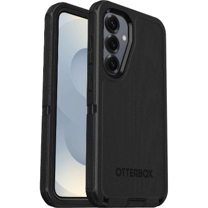 Picture of OtterBox Defender Samsung Galaxy S25 5G (6.2') Case Black - (77-97334), DROP+ 7X Military Standard, Wireless Charging Compatible, 7 Years Warranty
