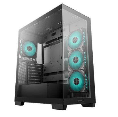 Picture of DeepCool G580 4F Panoramic ATX Mid-Tower Case, 4 x Pre Installed Fans Single Chamber, Support Up to 2x 360mm Radiators, Front 2x USB3.0