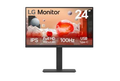 Picture of LG 24' FHD IPS Business FHD 1920x1080 16:9, USB-C, Height Adjustment Tilt Swivel Pivot VESA Display Port,  HDMI, Speakers x 2, 3yrs Monitor