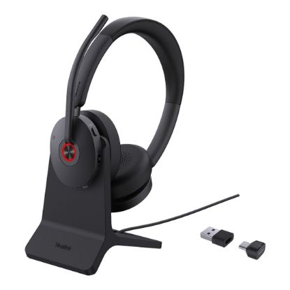 Picture of Yealink BH74 with Stand Teams USB-C/A Bluetooth Headset, Active Noise Cancellation, Acoustic Shield, Wireless range 50 m, talk time of up to 32 hours