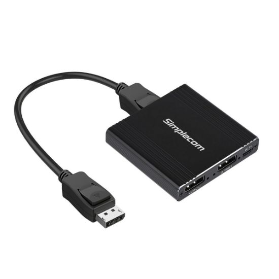 Picture of Simplecom CM214 DisplayPort Splitter 1 IN 2 OUT MST Hub for Dual Extended Screens 4K DP 1.4