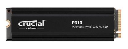 Picture of Crucial P310 1TB Gen4 2280 NVMe SSD w Heatsink 7100/6000 MB/s R/W 220TBW 1000K/1200K IOPS 1.5M hrs MTTF Full-Drive Encryption M.2 PCIe4 5yrs