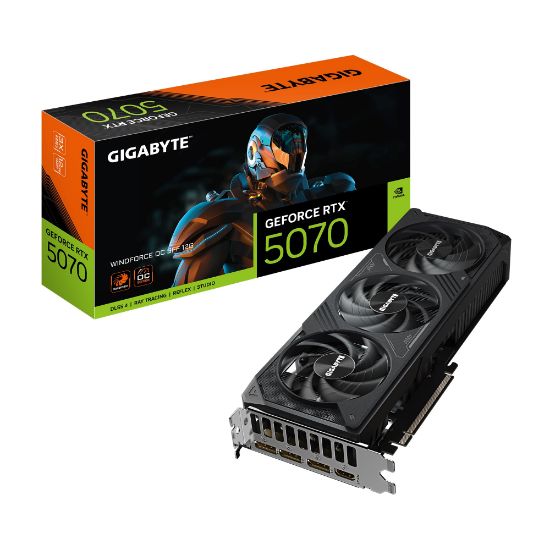 Picture of Gigabyte GeForce RTX 5070 WINDFORCE OC SFF 12G, 2542 MHz, CUDA  6144, 28 Gbps, GDDR7, 192 bit, PCI-E 5.0, PSU 750W, DisplayPort 2.1b *3 HDMI 2.1b *1