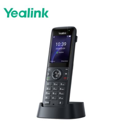 Picture of Yealink AX83H Handheld Wi-Fi IP Phone, Wi-Fi 6, Bluetooth, HD Audio, Smart Noise Cancellation, QuickCharge, Vibration, 3.5mm Headset Jack, Belt Clip,