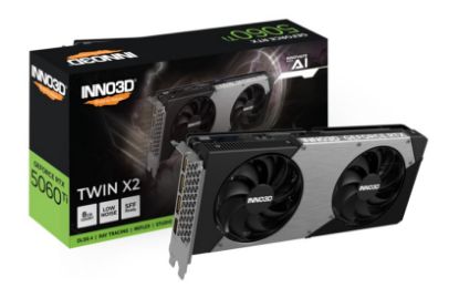 Picture of INNO3D nVidia GeForce RTX 5060 Ti TWIN X2 8GB GDDR7, 2572MHz Boost Clock, RAM 28Gbps, 3xDP, 1xHDMI