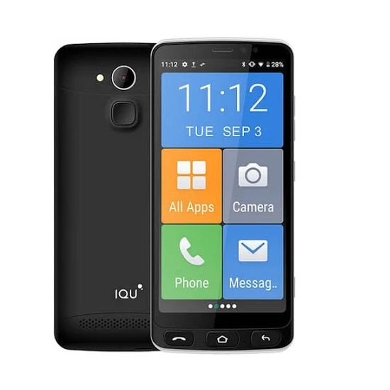 Picture of IQU SmartEasy Q50 4G 16GB - Black (SMARTEASYQ50BLACK)*AU STOCK*, 5.5', IPS FW+, 2GB/16GB, 8MP/5MP,Single SIM, 2400mAh, Bluetooth v5.0, 1 Year Warranty