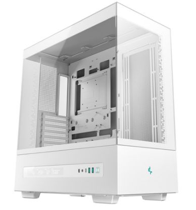Picture of DeepCool CH690 DIGITAL WH Mid-Tower ATX Case, Panoramic Design,  Support up to 420mm Radiator, Supports Rear Connector Motherboards, USB3.0×2、Audio/Mi