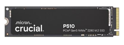 Picture of Crucial P510 1TB Gen5 2280 NVMe M.2 SSD 11,000 / 9,500 MB/s R/W 600TBW 1.5M IOPS 1.5M hrs MTTF Full-Drive Encryption 5yrs
