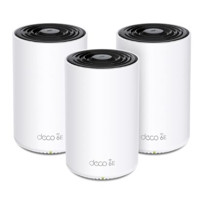Picture of TP-Link Deco XE75 AXE5400 Tri-Band Mesh Wi-Fi 6E System(3-pack) 574 Mbps at 2.4 GHz + 2402 Mbps at 5 GHz + 2402 Mbps at 6 GHz