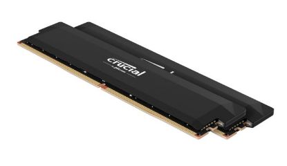 Picture of Crucial Pro 32GB (2x16GB) DDR5 UDIMM 6400MHz CL38 Black Heat Spreader Support Intel XMP AMD Ryzen for Desktop PC Gaming Memory