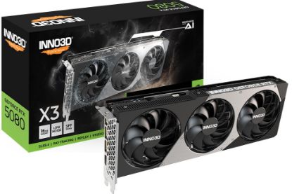 Picture of INNO3D nVidia GeForce RTX 5080 X3 16GB GDDR7 2617 MHz Boost Clock, RAM 30 Gbps, 3x DP, 1xHDMI 300x116x41mm Dual Slot