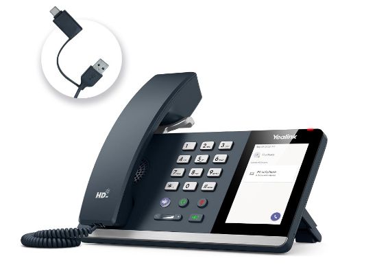 Picture of Yealink MP45 USB Teams Phone Desk Corded Phones for Work, Certified by Microsoft Teams Skype for Business System, Powered by Computer via USB-A/C