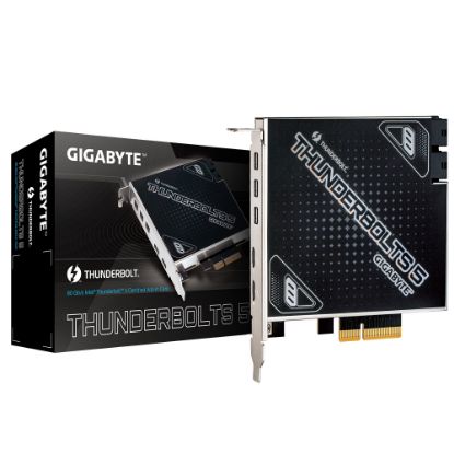 Picture of Gigabyte CARD THUNDERBOLTS 5 1.0 add-in card​, Intel® JHL9580 Thunderbolt™ 5 controller​, Dual Thunderbolt™ 5 Ports, up to 80 Gb/s bi-directional
