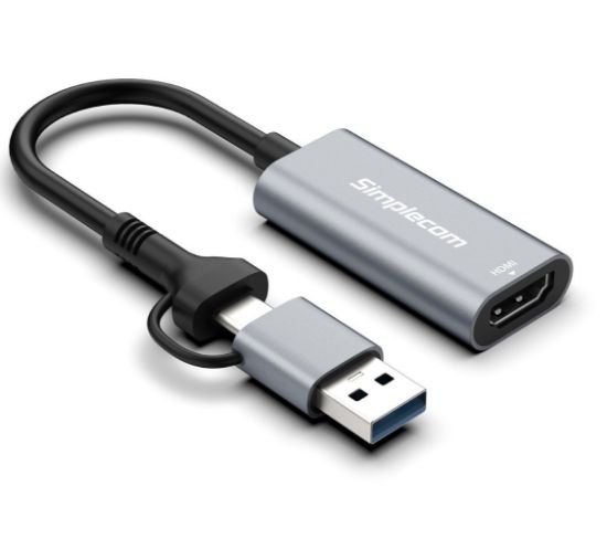 Picture of Simplecom DA306C USB 3.0 and USB-C to HDMI Video Card Adapter Full HD 1080p
