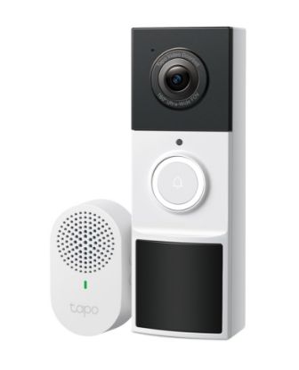 Picture of TP-Link TD21 Tapo Video Doorbell Camera, Ringtones, 230 days battery life, Head to Toe View (16:9), 160° Diagonal Field of View, Smart Detection and N