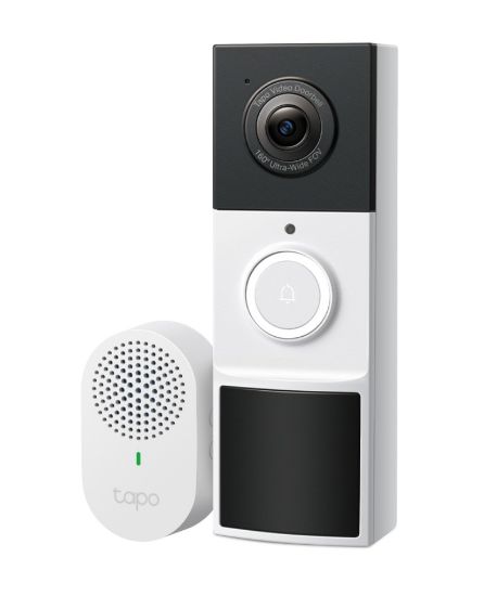 Picture of TP-Link TD21 Tapo Video Doorbell Camera, Ringtones, 230 days battery life, Head to Toe View (16:9), 160° Diagonal Field of View, Smart Detection and N