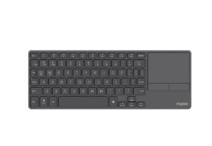 Picture of RAPOO E900T Wireless Keyboard w/ Touchpad, Up to 4 Devices Quick Switch, Ultra Slim 3.9mm, Aluminum Back, BT, 2.4Ghz. Long Batter up to 13 months,