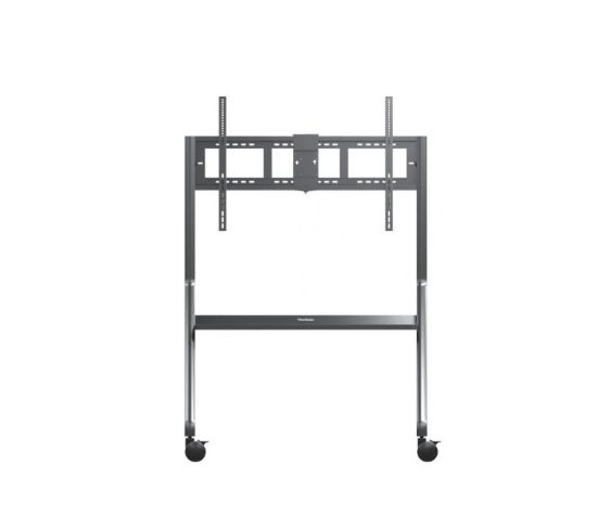 Picture of ViewSonic VB-STND-009 Slim Trolley Cart for 55' to 105' Display, Streamlined, height-adjustable design, 360° silent wheels with quick-release brakes