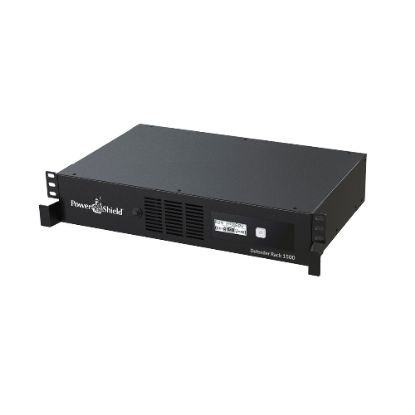 Picture of PowerShield Defender RackMount 1500VA, 2RU Shallow depth UPS, 5 AUS sockets, user-replaceable batteries, 2-year warranty
