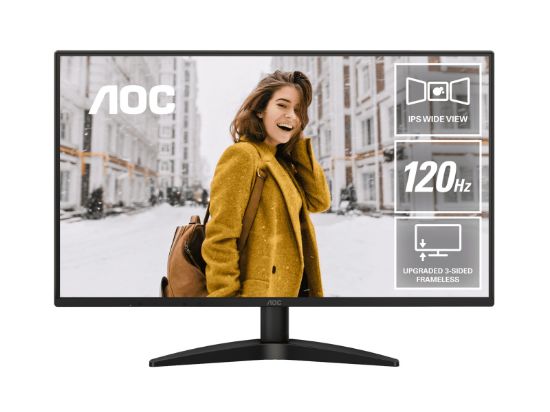 Picture of AOC 27' 120Hz IPS 1920 × 1080 (FHD), 300 cd/m2,  VGA × 1, HDMI 1.4 × 1 1ms Adaptive Sync, Office and Home monitor. 2025