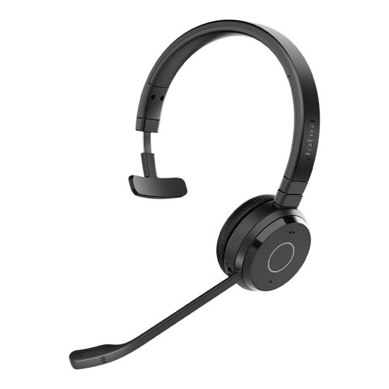 Picture of Jabra Evolve 65 TE Mono Teams Bluetooth Headset, Link 390a, 16-hour battery life, 30-metre wireless range, Passive Noise Cancellation, BusyLight