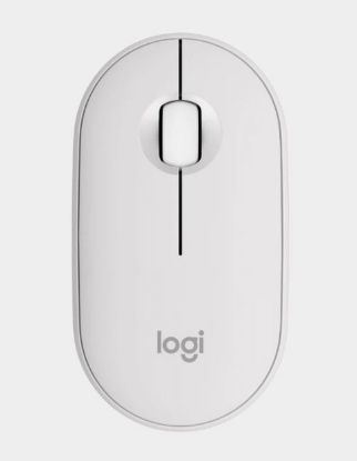 Picture of (LS)Logitech Pebble M350S Wireless Optical Mouse White  Graphite 1000 dpi  Bluetooth Low Energy