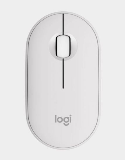 Picture of (LS)Logitech Pebble M350S Wireless Optical Mouse White  Graphite 1000 dpi  Bluetooth Low Energy