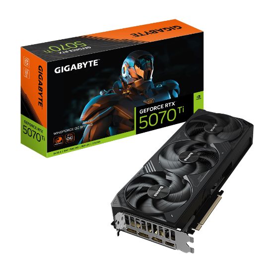 Picture of Gigabyte GeForce RTX™ 5070 Ti WINDFORCE OC SFF 16G, 2497 MHz,  CUDA 8960, 28 Gbps, GDDR7, 256 bit, PCI-E 5.0, PSU 750W,DisplayPort 2.1b HDMI 2.1b x1