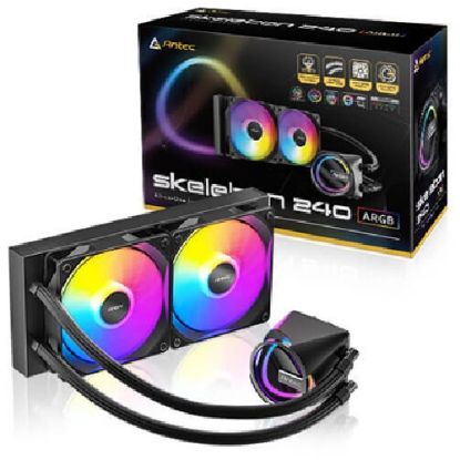 Picture of Antec Skeleton 240 ARGB, All-in-One Liquid Cooler, 240mm, PWM ARGB fans, 2000RPM, 72.29CFM, Intel/AMD support, ≤32dB, aluminum radiator, 3Y warranty