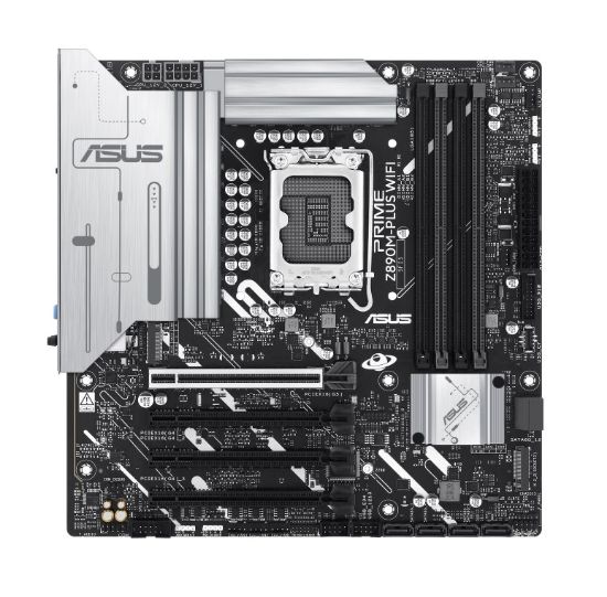 Picture of ASUS PRIME Z890M-PLUS WIFI-CSM LGA1851 mATX Motherboard 192GB, DDR5, 1 x PCIe 5.0 x16 slots, 3 x M.2 slots, 6 x SATA 6Gb/s