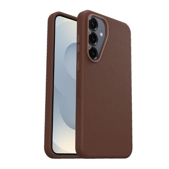 Picture of OtterBox Symmetry Cactus Leather Samsung Galaxy S25+ 5G (6.7') Case Rich Adobe (Brown) - (77-97448), DROP+ 3X Military Standard, 7 Years Warranty