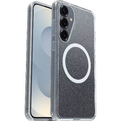 Picture of OtterBox Symmetry Clear Magnets Samsung Galaxy S25+ 5G (6.7') Case Stardust 3.0 (Clear) - (77-97468), DROP+3X Military Standard, 7 Years Warranty