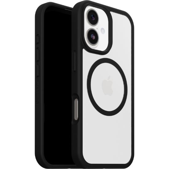 Picture of OtterBox React MagSafe Apple iPhone 17 (6.3') Case Black Crystal (Clear/Black) - (77-98591), DROP+ Military Standard, Raised Edges, 7 Years Warranty