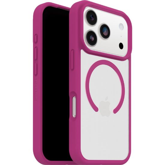 Picture of OtterBox React MagSafe Apple iPhone 17 Pro Max (6.9') Case Rose Crystal (Pink/Clear) - (77-98654), DROP+ Military Standard, 7 Years Warranty