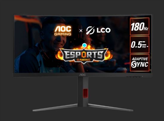 Picture of AOC 34' WQHD VA,1500R,180Hz,1ms,Adaptive Sync,HDR10,Shadown Control,Dark Boost,Flicker Free,Low blue mode,Gaming mode
