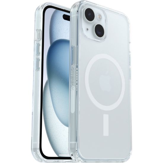 Picture of OtterBox Symmetry Clear MagSafe Apple iPhone 16e/ iPhone 15/ iPhone 14/ iPhone 13 (6.1') Case Clear - (77-98189), Antimicrobial, 7 Years Warranty