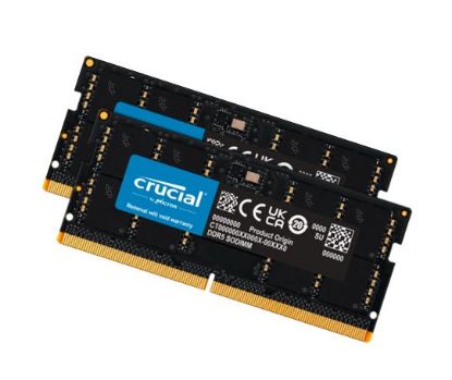 Picture of Crucial 128GB (2x64GB) DDR5 SODIMM 5600MHz CL46 Desktop PC Memory