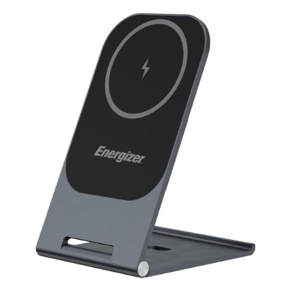Picture of Energizer Foldable Wireless Charging Pad - Black(WCP102), Lightweight, High Quality, Portable, Ultra Thin, Fast Charging, Compatible with MagSafe