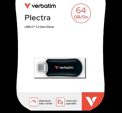 Picture of Verbatim Plectra USB-C Flash Drive Black 64GB