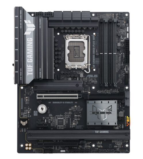 Picture of ASUS TUF GAMING B860-PLUS WIFI LGA1851 ATX Motherboard 256GB, 4x DDR5, 1 x PCIe 5.0, 3 x M.2 slots, 4 x SATA, WiFi 7, 1 x HDMI, 1 x DP