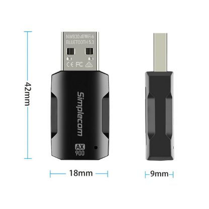 Picture of Simplecom NW830 Wi-Fi 6 and Bluetooth 5.3 Combo USB Adapter Dual Band AX900