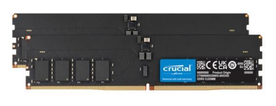 Picture of Crucial 64GB (2x32GB) DDR5 CUDIMM 6400MHZ CL52 Desktop PC Memory for Intel Core Ultra Processors AI PC